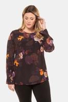 Ulla Popken Tuniek, bloemendessin, zijsplitten - Grote Maten