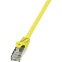 LogiLink CP1037S RJ45 Netwerkkabel, patchkabel CAT 5e F/UTP 1.00 m Geel Snagless 1 stuk(s)