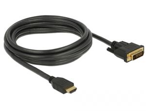 DeLOCK 85655 video kabel adapter 3 m HDMI Type A (Standaard) DVI Zwart