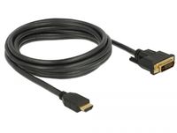 DeLOCK 85655 video kabel adapter 3 m HDMI Type A (Standaard) DVI Zwart - thumbnail