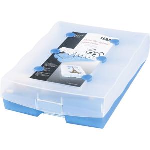 HAN CROCO 9988-643 Flashcards Blauw (doorschijnend) Aantal kaarten (max.): 2.000 kaarten DIN A8 liggend