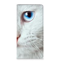 Samsung Galaxy A14 5G Hoesje maken Witte Kat - thumbnail