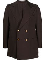 Pierre Cardin Pre-Owned blazer croisé à revers pointus (années 1960) - Marron - thumbnail