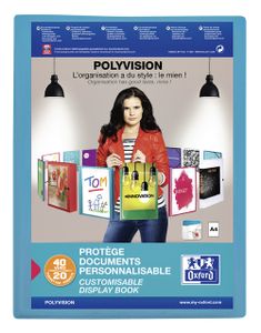 Showalbum Oxford Polyvision A4 20-tassen PP blauw