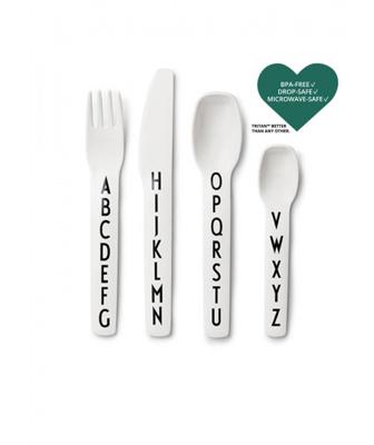 Design Letters - Kids Cutlery - White (20201301WHITE)