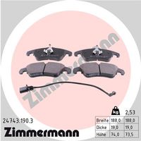 Remblokkenset, schijfrem ZIMMERMANN, u.a. für Audi