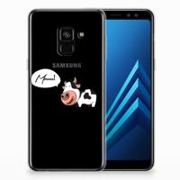 Samsung Galaxy A8 (2018) Telefoonhoesje met Naam Cow