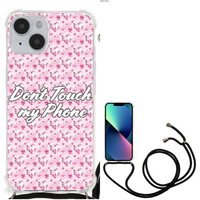 iPhone 14 Anti Shock Case Flowers Pink DTMP - thumbnail