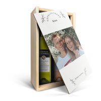 Wijnpakket in bedrukte kist - Maison de la Surprise - Syrah en Sauvignon Blanc