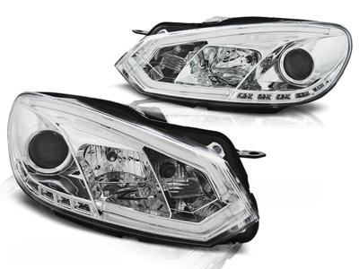 Tuning-Tec Koplampen dagrijlicht voor VW GOLF 6 10 08-12 CHROOM TUBE LIGHTS TRU DRL