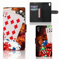 Sony Xperia XA1 Wallet Case met Pasjes Casino - thumbnail