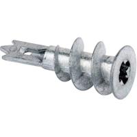 fischer 40432 metalen gipsplaatplug GKM S met schroef 4,5x35, de zelfborende metalen plug voor gipskarton- en gipsvezelplaten, 100 stuks