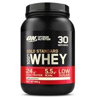 Optimum Nutrition Gold Standard 100% Whey Spieropbouw en Herstel, Proteïnepoeder met Lichaamseigen Glutamine en BCAA Aminozuren, Zonder Toegevoegde Smaak, 30 Porties, 900 g