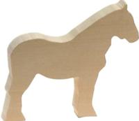 Kids At Work knutseldier veulen junior 12 cm hout bruin