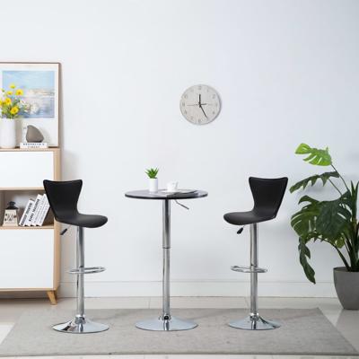 vidaXL Barkrukken 2 st draaibaar kunstleer zwart