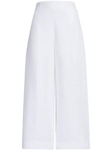 Marni pantalon ample à coupe crop - Blanc