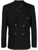 CANAKU blazer croisé à revers pointus - Noir