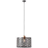 Brilliant Hanglamp Santy 39cm zwart met hout 99416/76 - thumbnail