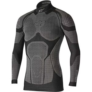 ALPINESTARS Ride Tech Top Long Sleeve Winter, Thermoshirt voor op de moto, Zwart-Grijs