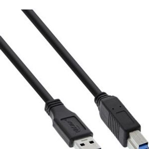 InLine 5m USB 3.0 USB-kabel USB A USB B Zwart