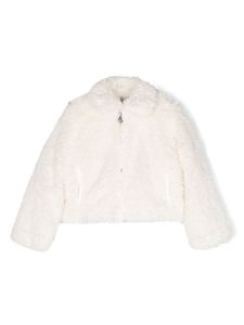 Stella McCartney Kids veste en fourrure artificielle à fermeture zippée - Tons neutres