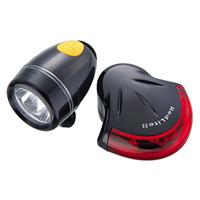 Topeak Highlite Combo II verlichtingsset voor voor- en achterkant, uniseks, zwart, eenheidsmaat