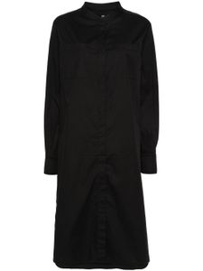 Thom Krom robe-chemise en popeline à détails de coutures - Noir