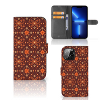 iPhone 13 Pro Max Telefoon Hoesje Batik Brown - thumbnail