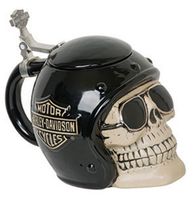 Harley-Davidson Schedel Biker Keramische Bierpul - thumbnail