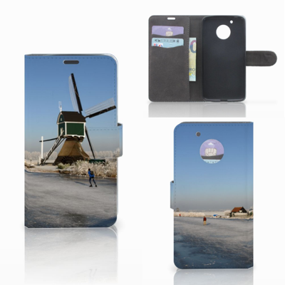 Motorola Moto G5 Flip Cover Schaatsers Motorola Moto G5 Flip Cover Schaatsers