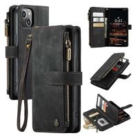 Caseme C30 Multifunctioneel iPhone 14 Plus Portemonnee Hoesje - Zwart