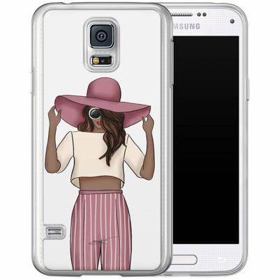 Samsung Galaxy S5 (Plus) / Neo siliconen hoesje - Summer girl