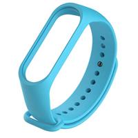 By Qubix - Compatible met Xiaomi Mi band 3/4 / 5/6 / 7 bandje OneColor - Licht blauw - Compatible Xiaomi bandje