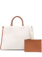 Lanvin sac cabas en cuir à logo imprimé - Tons neutres - thumbnail