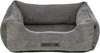 Trixie Hondenbed Vital Lennox, chenille, vierkant, orthopedisch hondenkussen in grijs, 100 x 70 cm, gezellige hondenmand met visco-elastisch schuim voor geheugeneffect - 371302