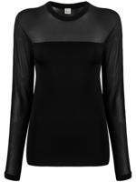 TOTEME Semi-doorzichtige top - Zwart