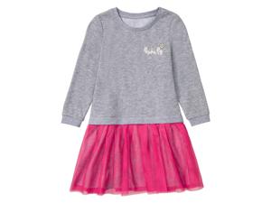 Kindersweatjurk (122/128, Peppa Pig grijs/roze)