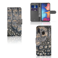 Samsung Galaxy A20e Telefoonhoesje met Pasjes Krokodillenprint