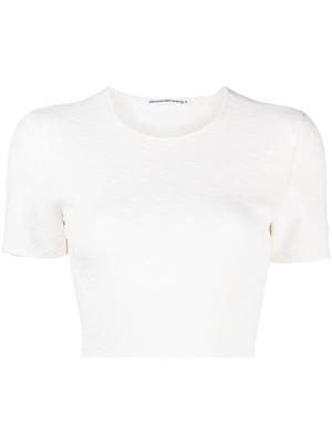 Alexander Wang Cropped T-shirt - Wit