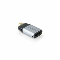 Dicota D32046 USB-C / DisplayPort Adapter [1x USB-C stekker - 1x DisplayPort bus] Zilver 8K UHD, Met laadbus - thumbnail