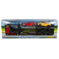 2-play Die-cast Vrachtwagen Transporter met Auto&apos;s, 26cm - thumbnail