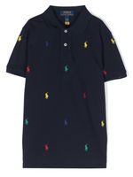 Ralph Lauren Kids polo en piqué à logo brodé - Bleu