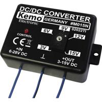 Kemo Kemo-Electronic Spanningsomvormer Module Ingangsspanning (bereik): 6 - 28 V/DC Uitgangsspanning (bereik): 3 - 15 V/DC 1.5 A - thumbnail