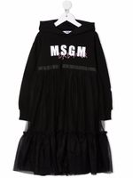 MSGM Kids robe à logo imprimé - Noir