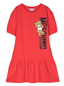 Moschino Kids robe à imprimé ourson - Rouge