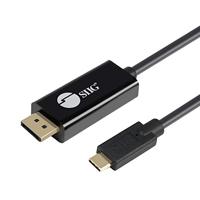 SIIG 7ft USB-C naar DisplayPort actieve kabel, DP 1.2 4K60, draagbaar voor Windows en Mac-laptops of smartphone en tablet, USB-C DP Alt-modus vereist (CB-TC0K11-S1)