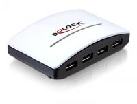 DeLOCK USB 3.0 External HUB 4 Port 5000 Mbit/s Zwart, Wit - thumbnail