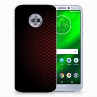 Motorola Moto G6 Plus TPU bumper Geruit Rood