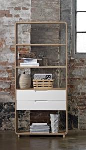 Boekenkast Amalfi Naturel/Wit - Giga Living