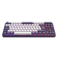 Dark Project Aluminium paars/wit (DE) [ISO] - Mechanisch gaming-toetsenbord, USB-bekabeld, meertalige keycaps, RGB, G3MS saffier, afdichtingshouder, ingevette stabilisatoren, half baluminium, TKL